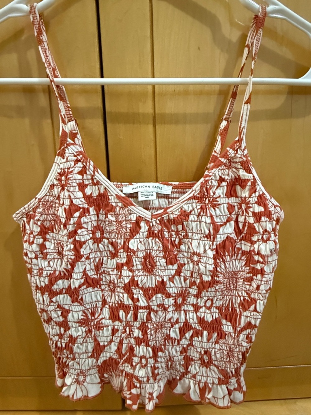 American Eagle Smocked crop top